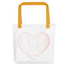 Load image into Gallery viewer, Pastel Crochet Lace Heart Tote bag

