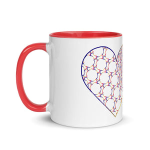 Complementary Hearts Mug with Color Inside