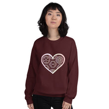 Load image into Gallery viewer, Pastel Crochet Lace Heart Unisex Sweatshirt
