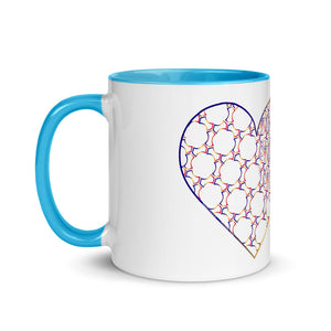 Complementary Hearts Mug with Color Inside