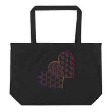 Load image into Gallery viewer, Complementary Hearts Large organic tote bag
