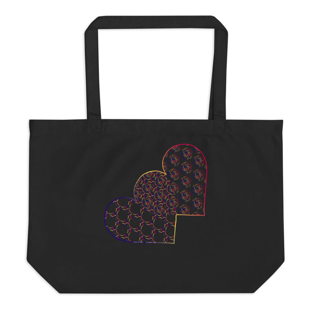 Complementary Hearts Large organic tote bag