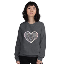 Load image into Gallery viewer, Pastel Crochet Lace Heart Unisex Sweatshirt
