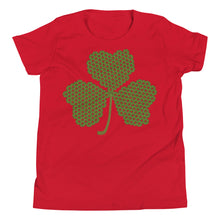 Load image into Gallery viewer, Crochet Lace Celtic Knots Shamrock Youth Short Sleeve T-Shirt
