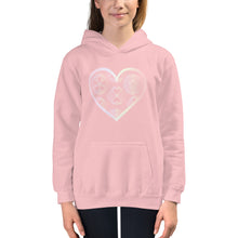 Load image into Gallery viewer, Pastel Crochet Lace Heart Kids Hoodie
